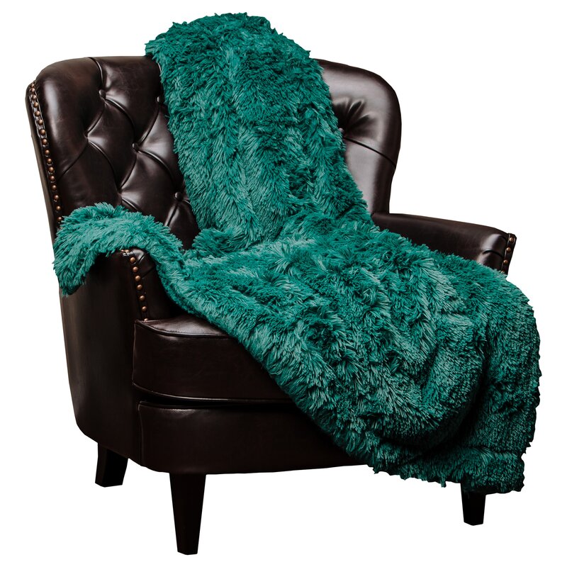 Dashall Shaggy Super Elegent Sherpa Long Fur Throw