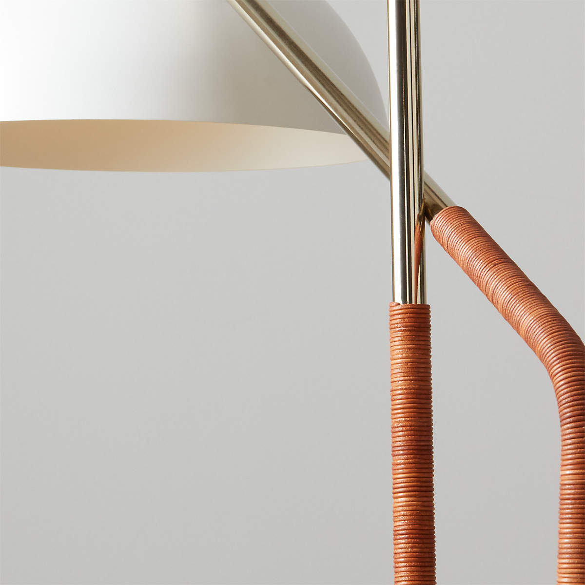 Pavo Champagne Brass Double Floor Lamp