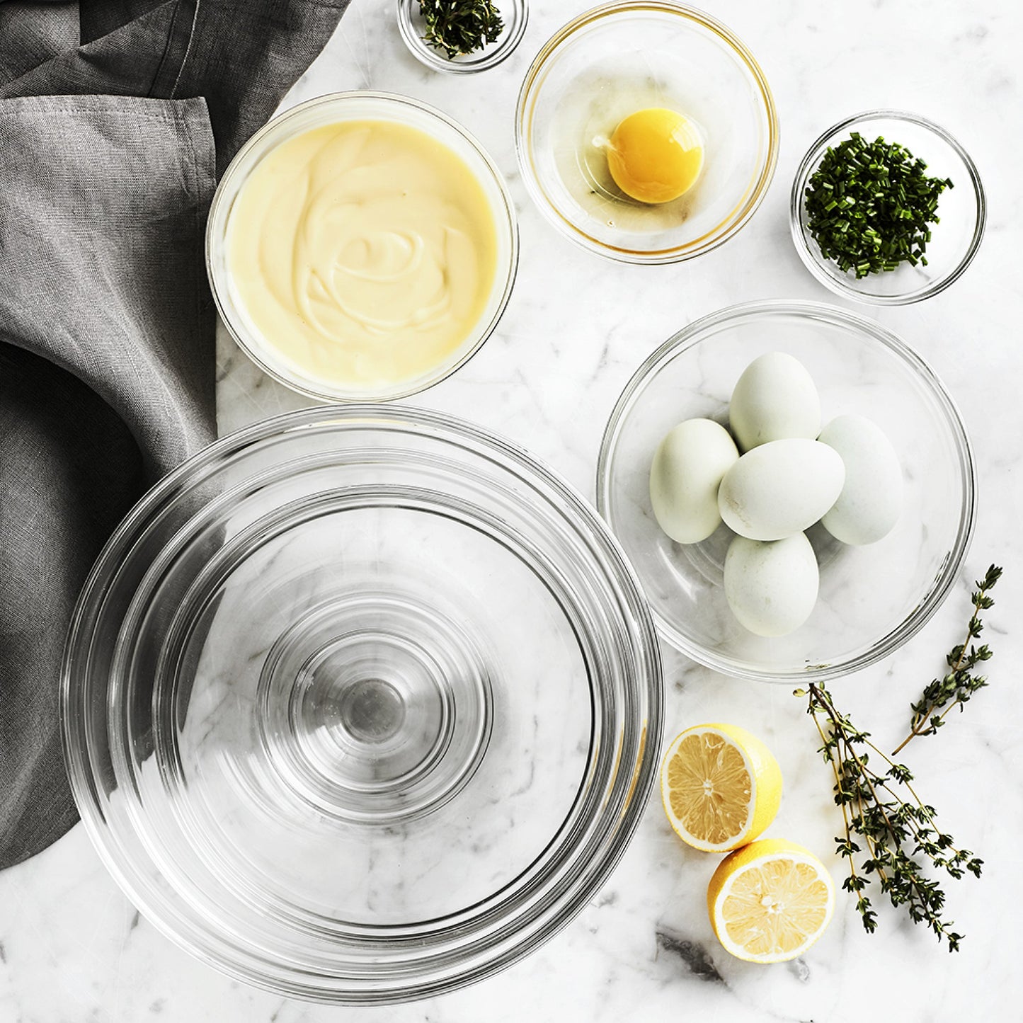 Glass Mixing Bowl 10-Piece Set