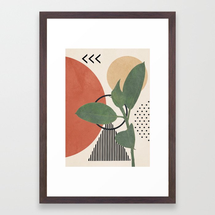 Nature Geometry III Framed Art Print (Includes Shipping)