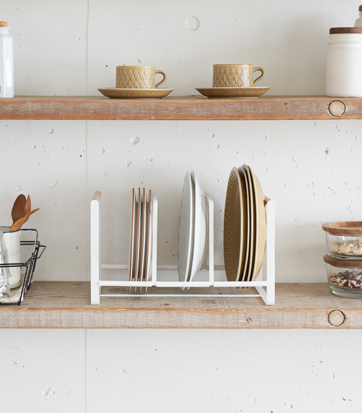 Plate Holder - Steel + Wood - Large