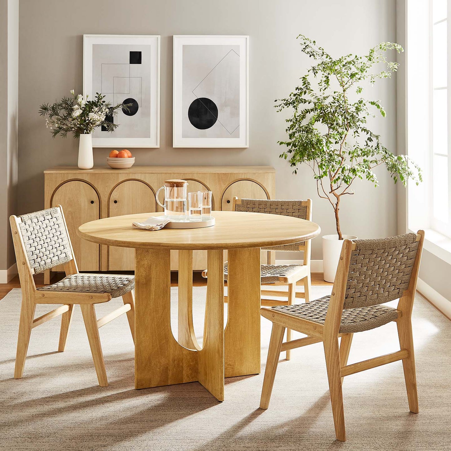 Rivian Round Wood Dining Table
