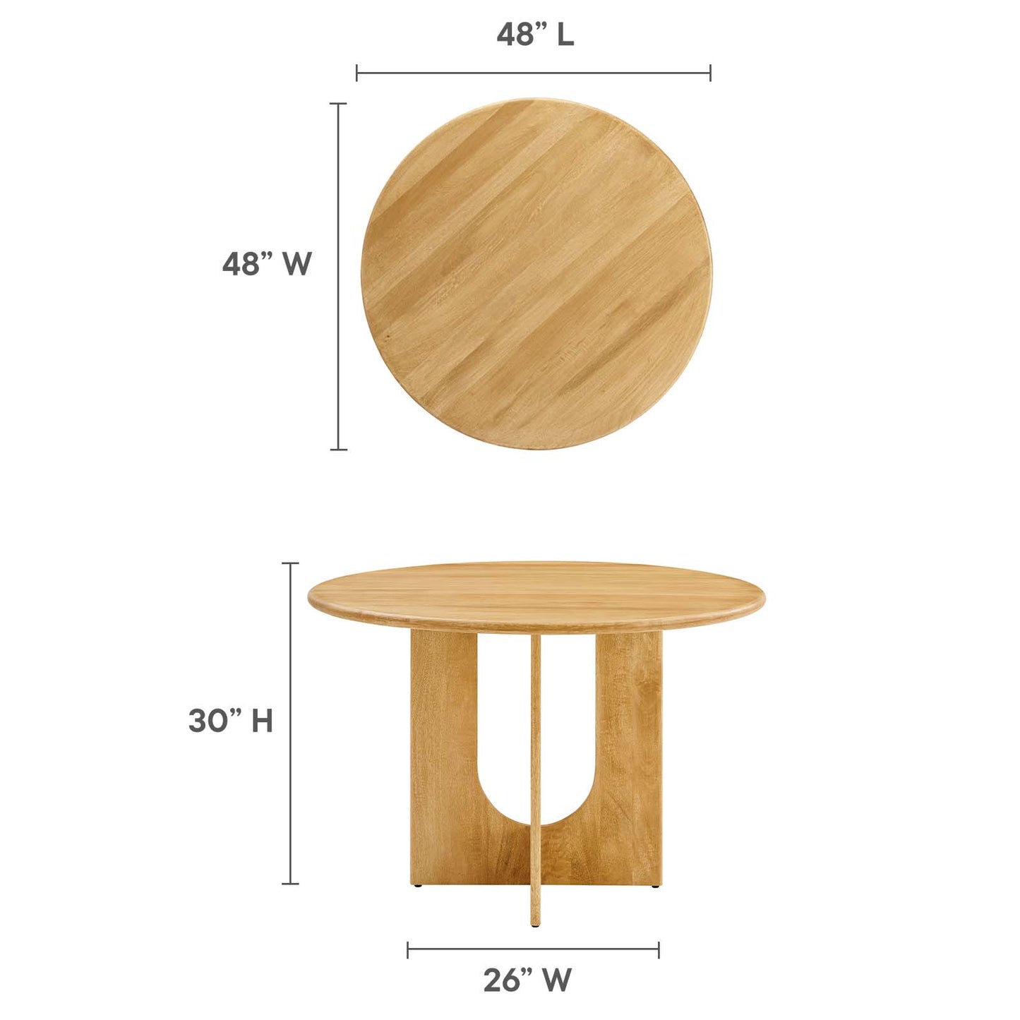 Rivian Round Wood Dining Table