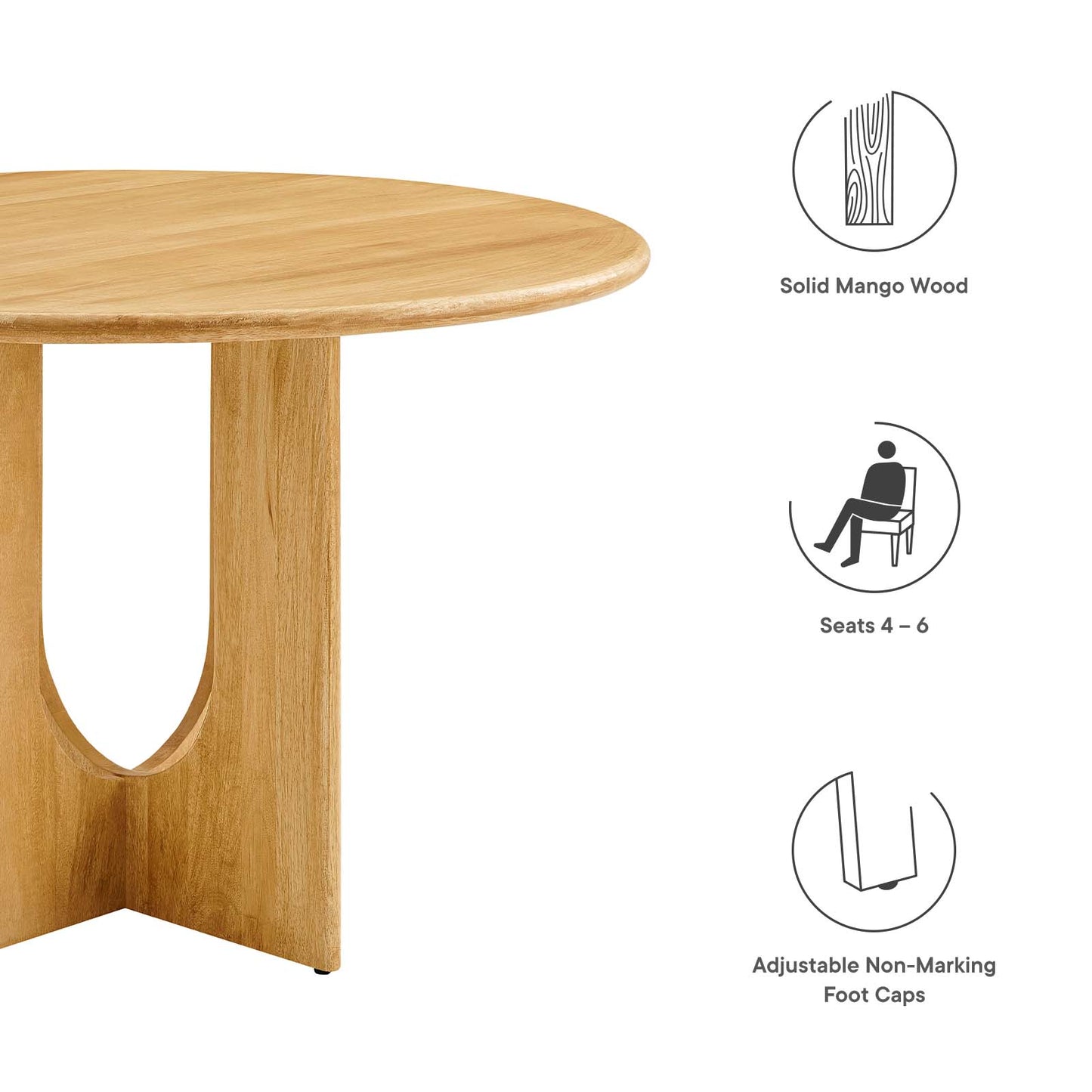 Rivian Round Wood Dining Table