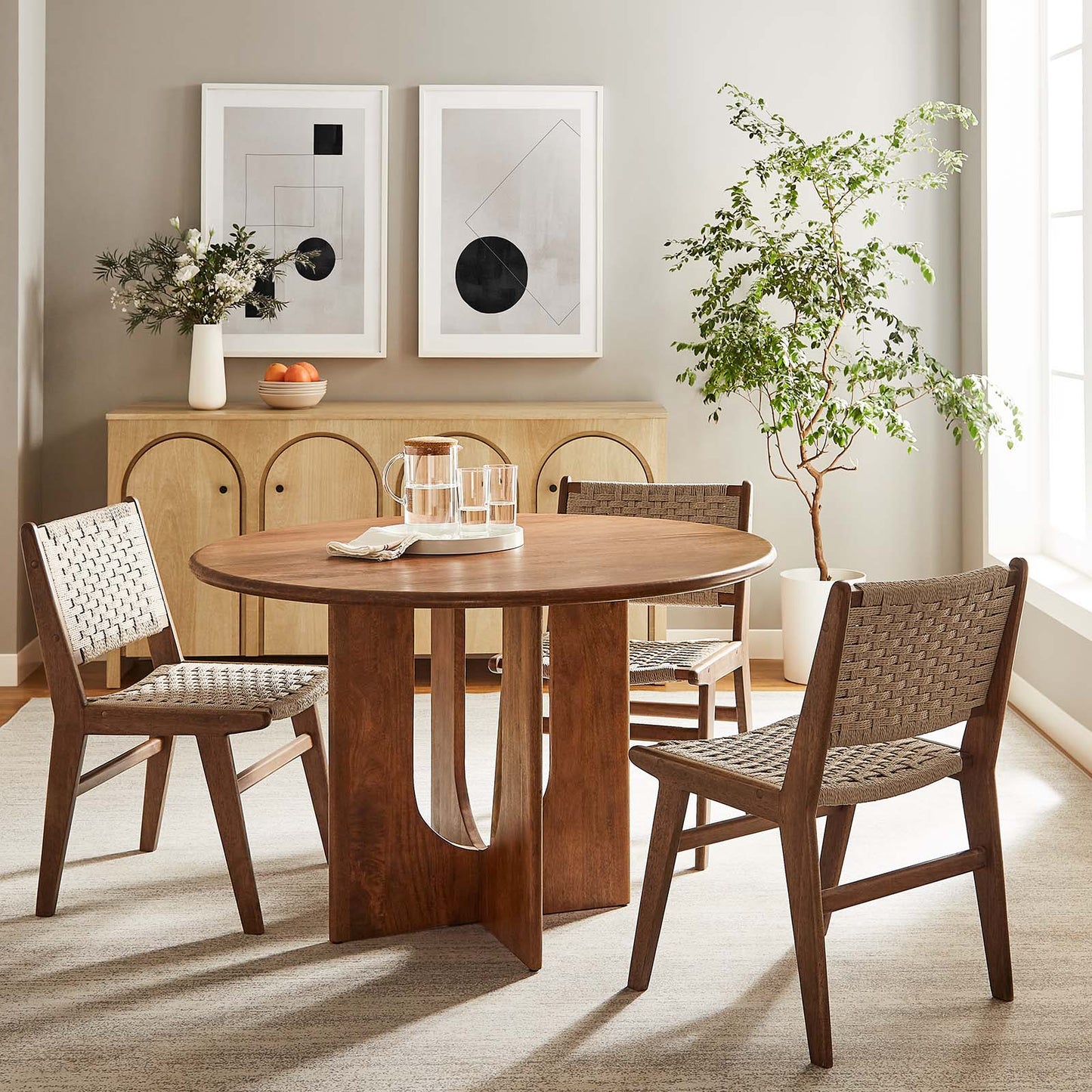 Rivian Round Wood Dining Table