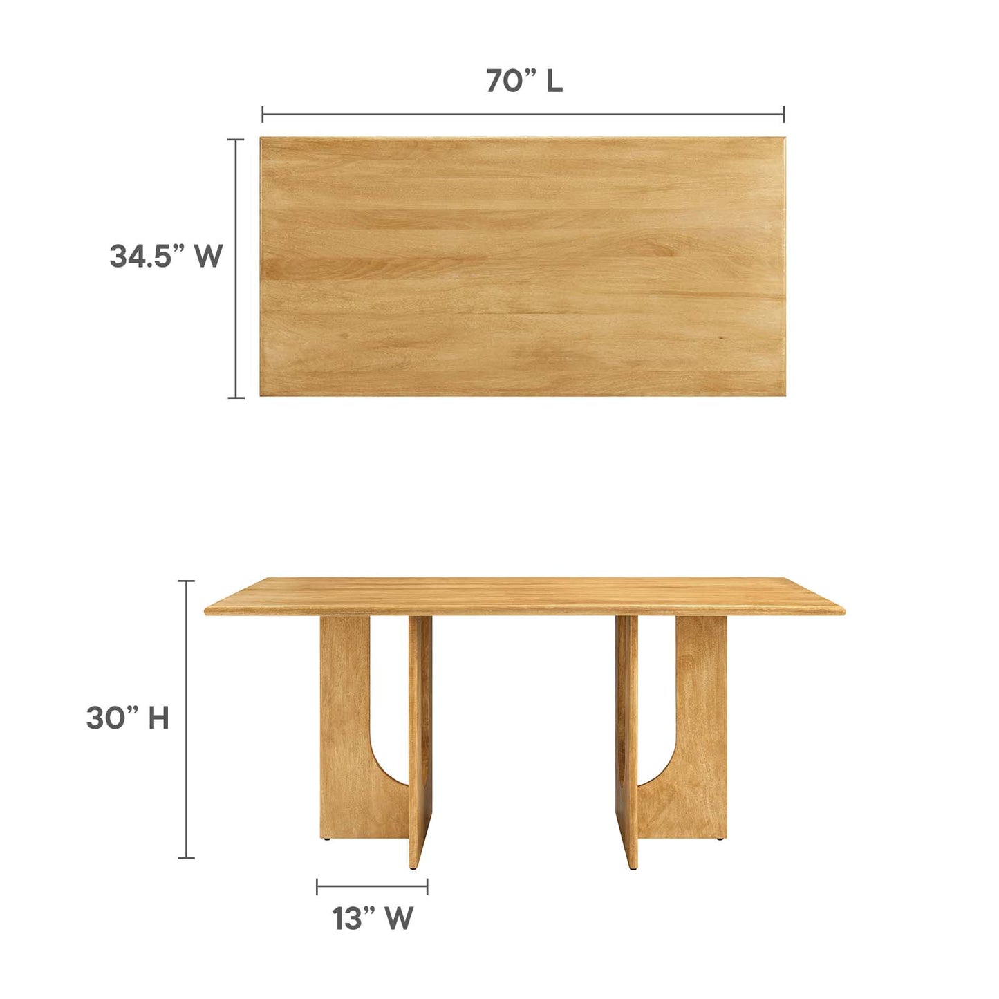 Rivian Rectangular Wood Dining Table