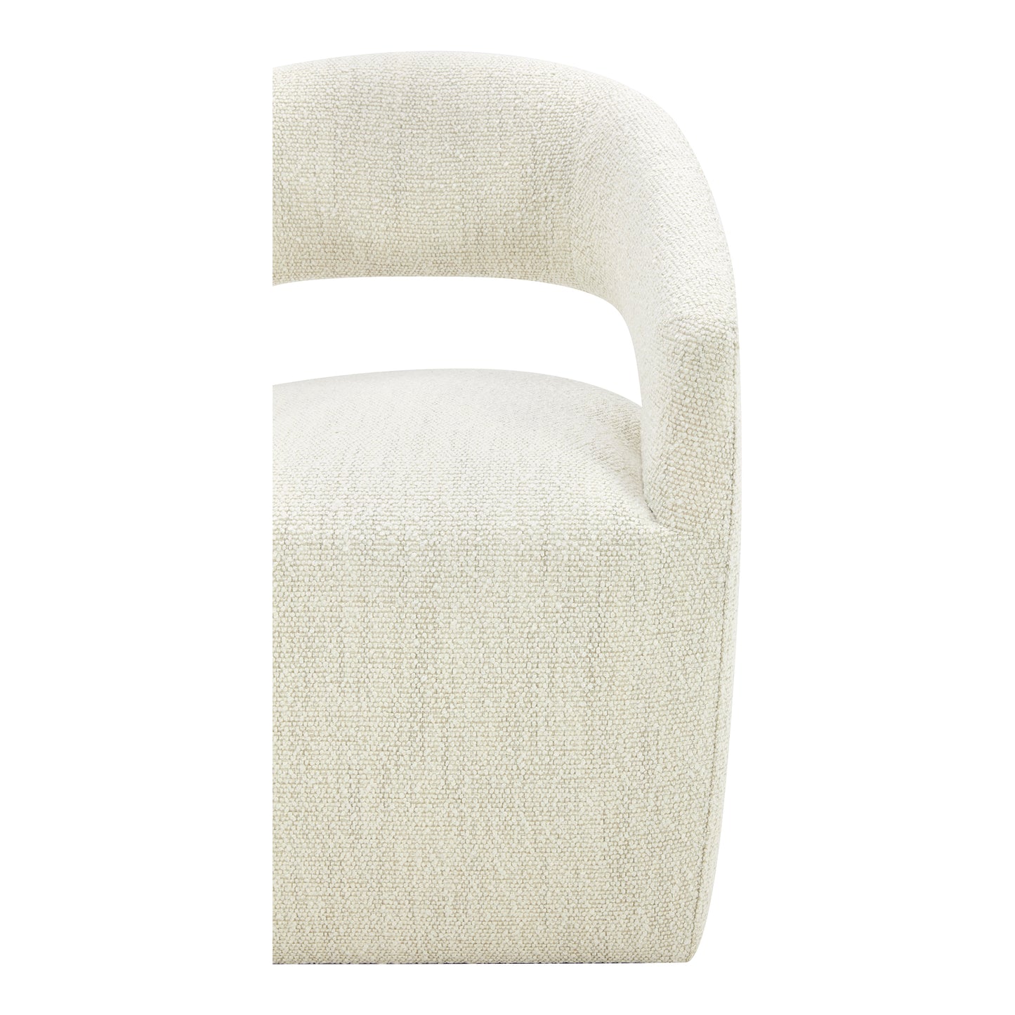 BARROW PERFORMANCE FABRIC ROLLING DINING CHAIR