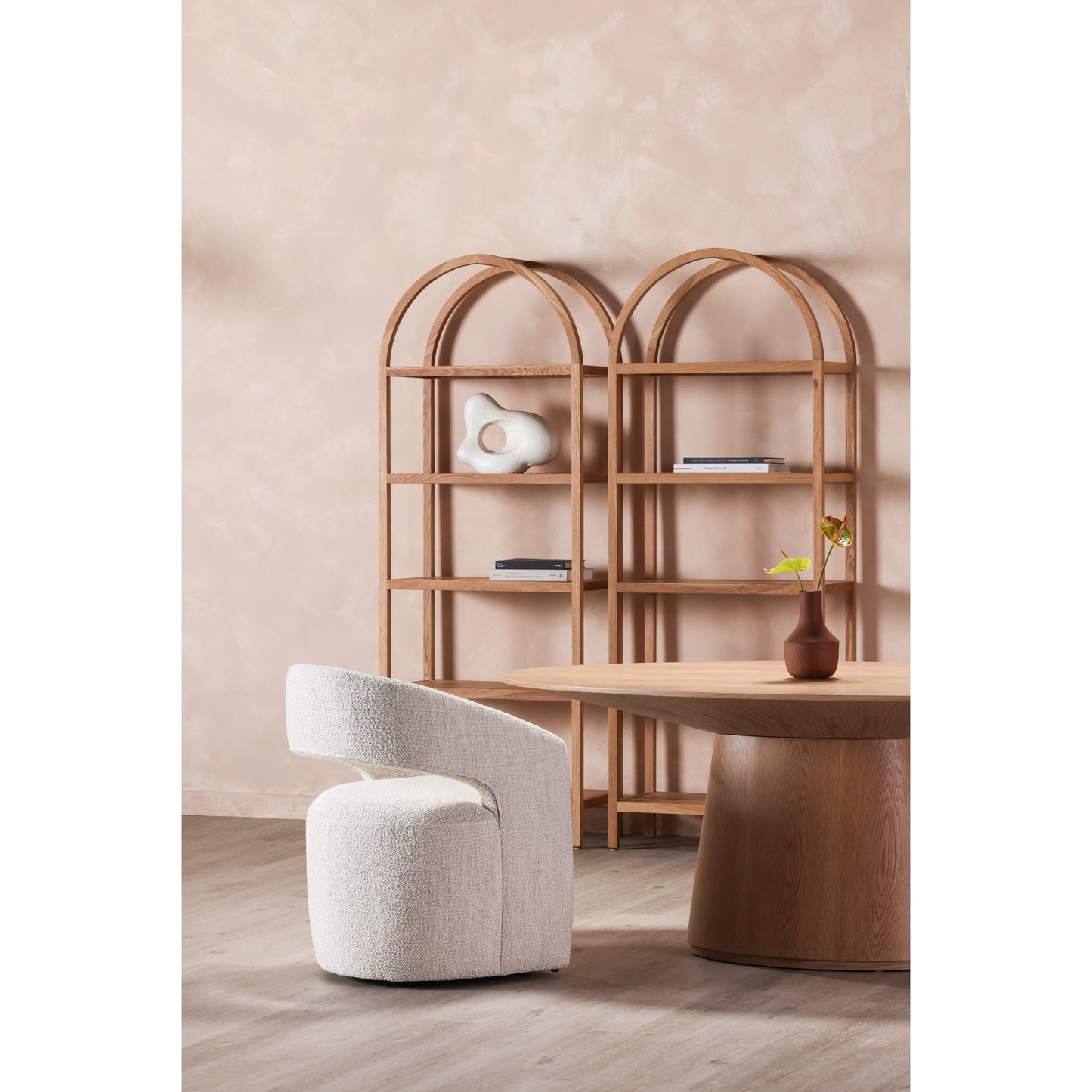 BARROW PERFORMANCE FABRIC ROLLING DINING CHAIR