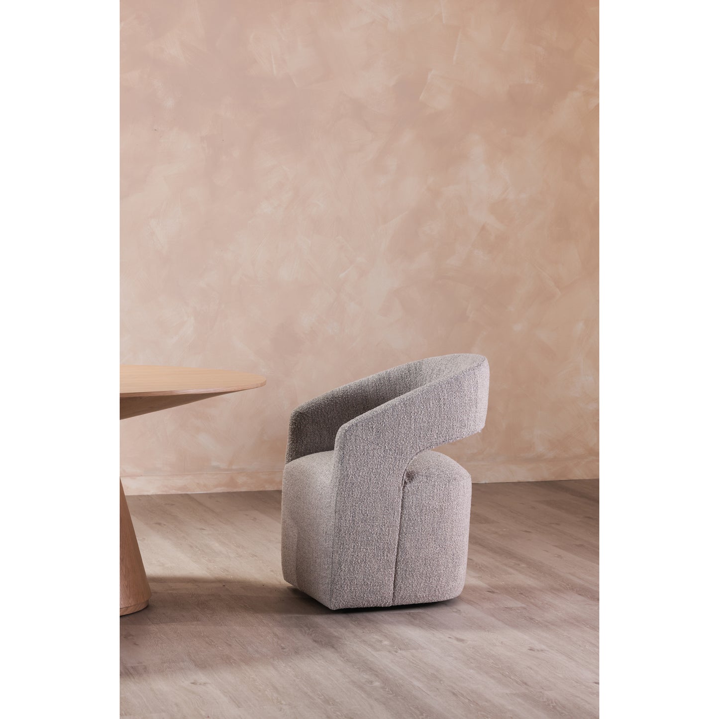 BARROW PERFORMANCE FABRIC ROLLING DINING CHAIR