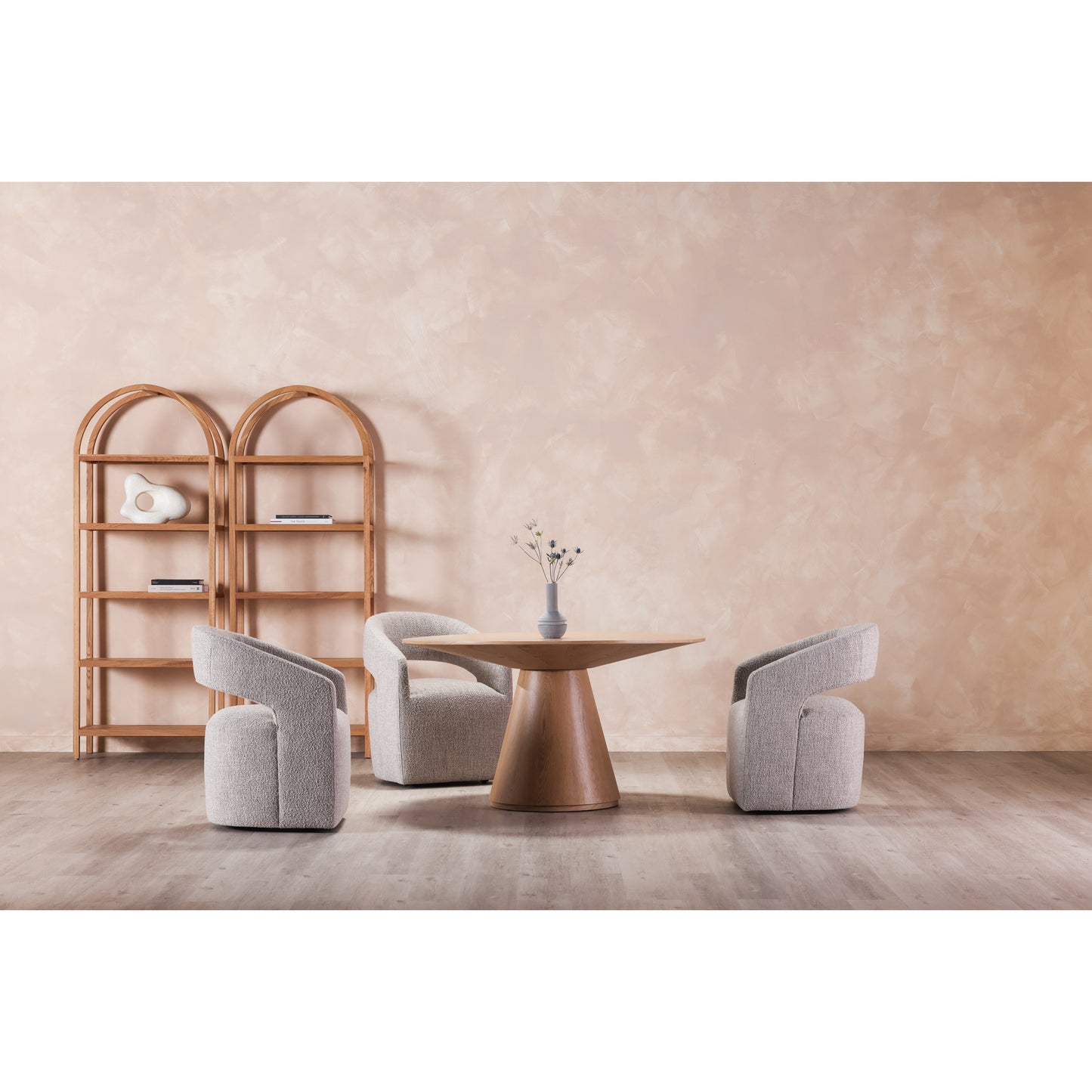 BARROW PERFORMANCE FABRIC ROLLING DINING CHAIR