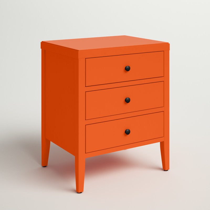 Rushville Wood Nightstand Orange