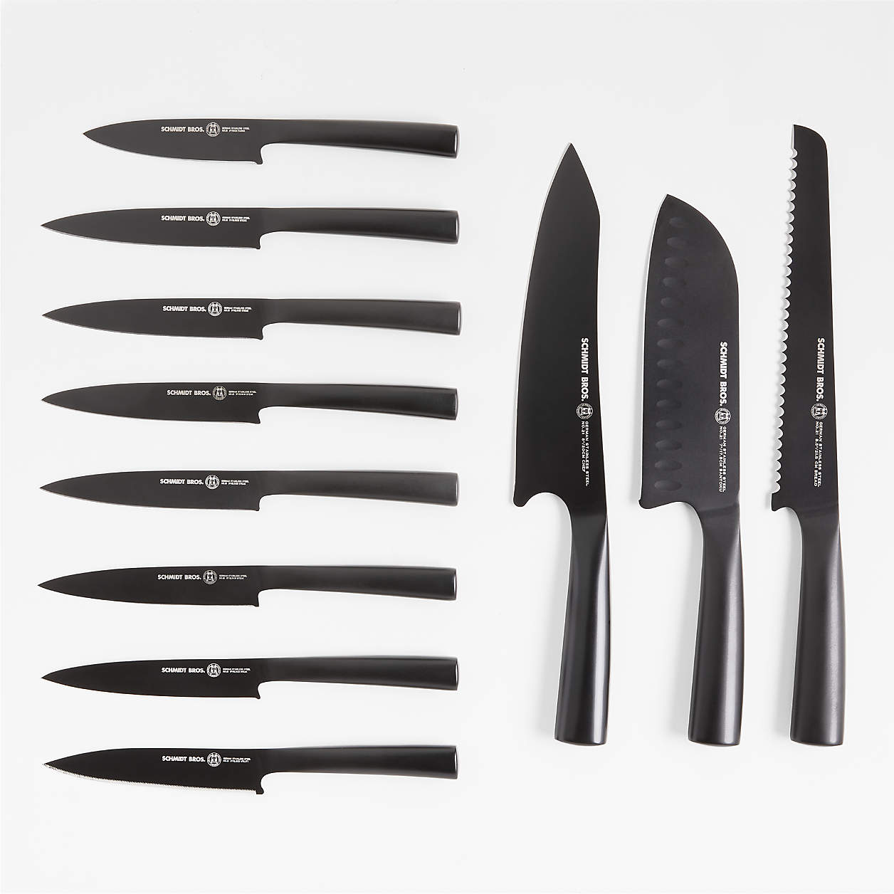 Schmidt Brothers ® Cutlery Jet Black 12-Piece Knife Set