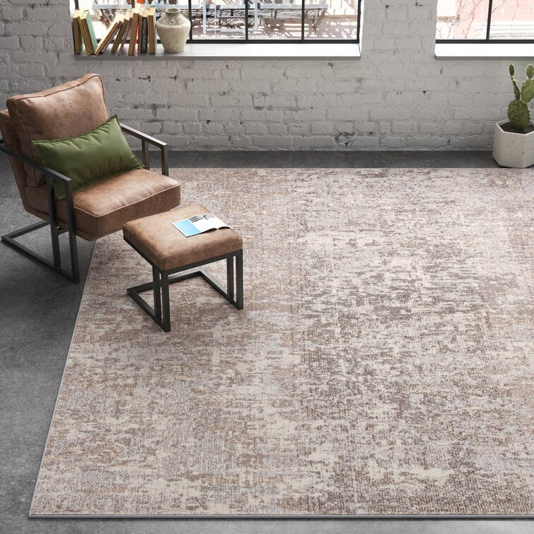 Stratton Performance Rug, Light Gray/Beige, 9' x 12'