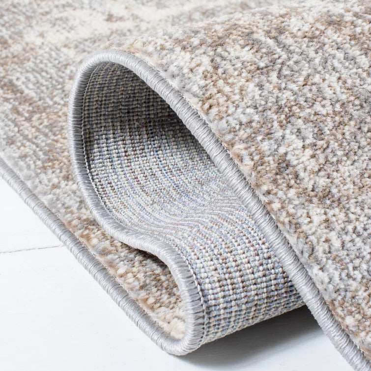 Stratton Performance Rug, Light Gray/Beige, 9' x 12'