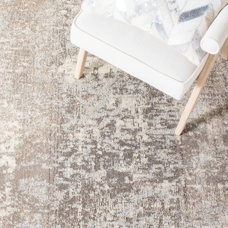 Stratton Performance Rug, Light Gray/Beige, 9' x 12'
