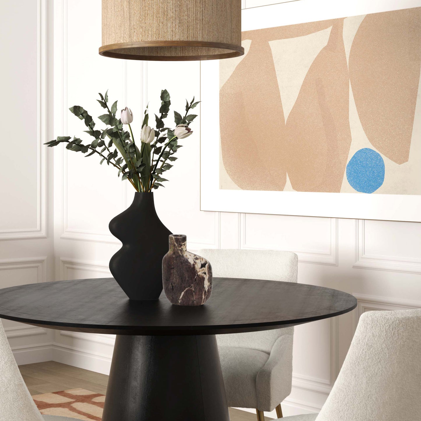 Pika Grey Marble Vase