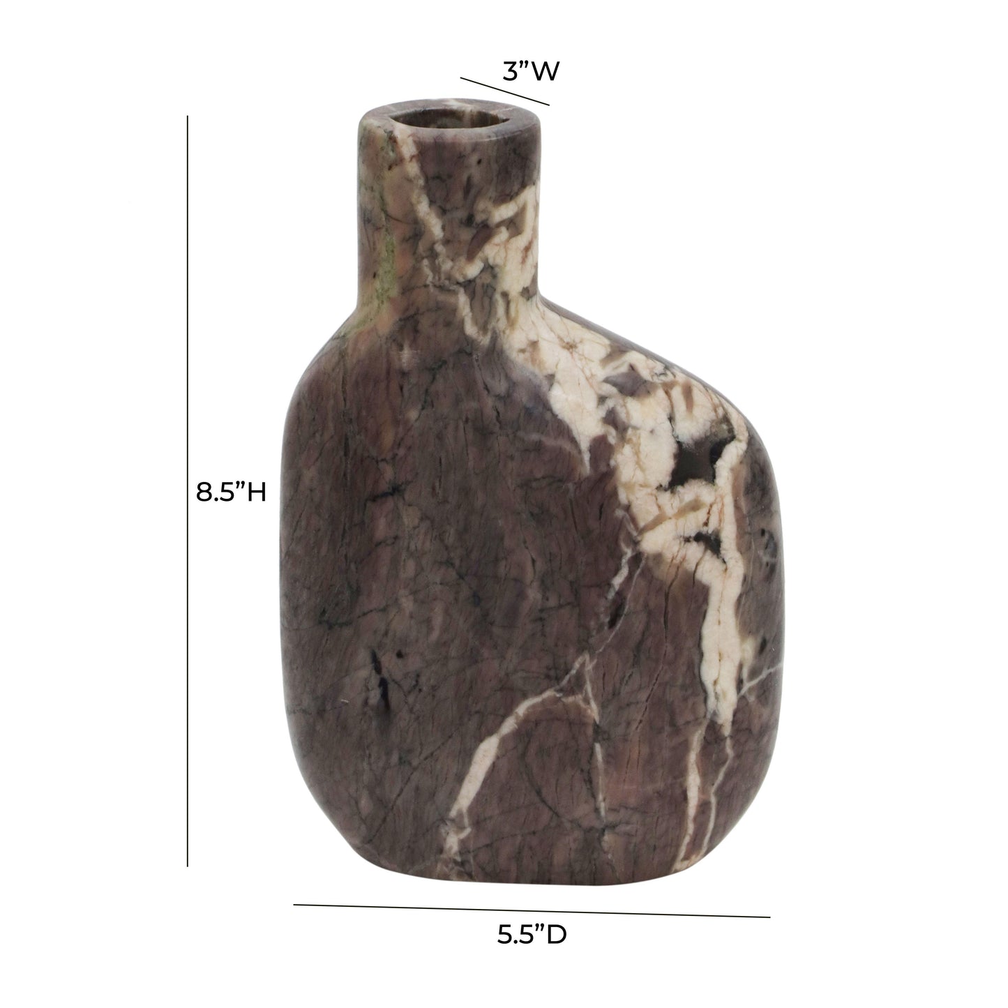 Pika Grey Marble Vase