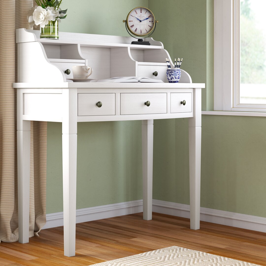 Paignt Secretary Desk with Hutch
