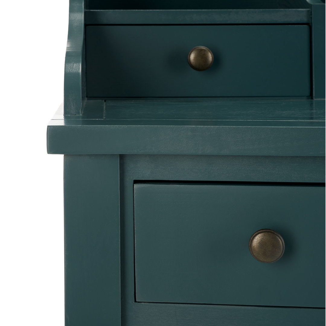 Paignt Secretary Desk with Hutch
