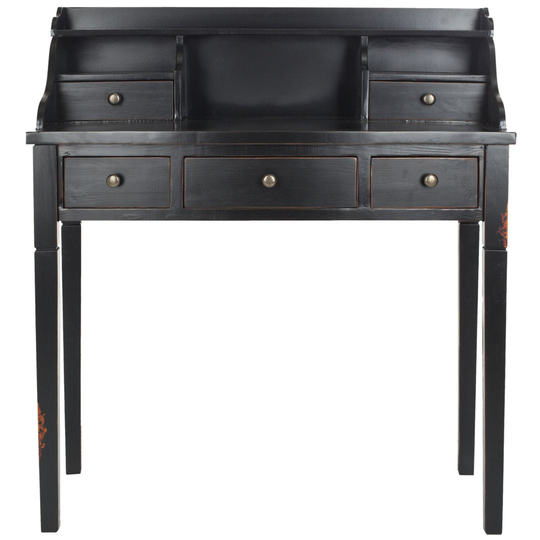 Paignt Secretary Desk with Hutch