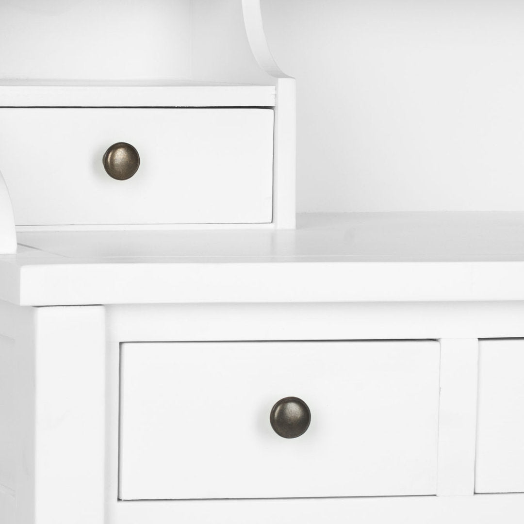 Paignt Secretary Desk with Hutch