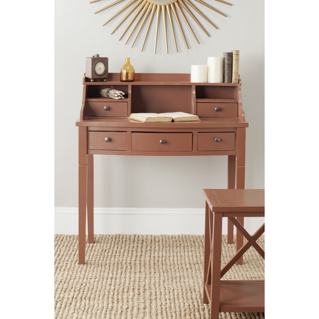 Paignt Secretary Desk with Hutch
