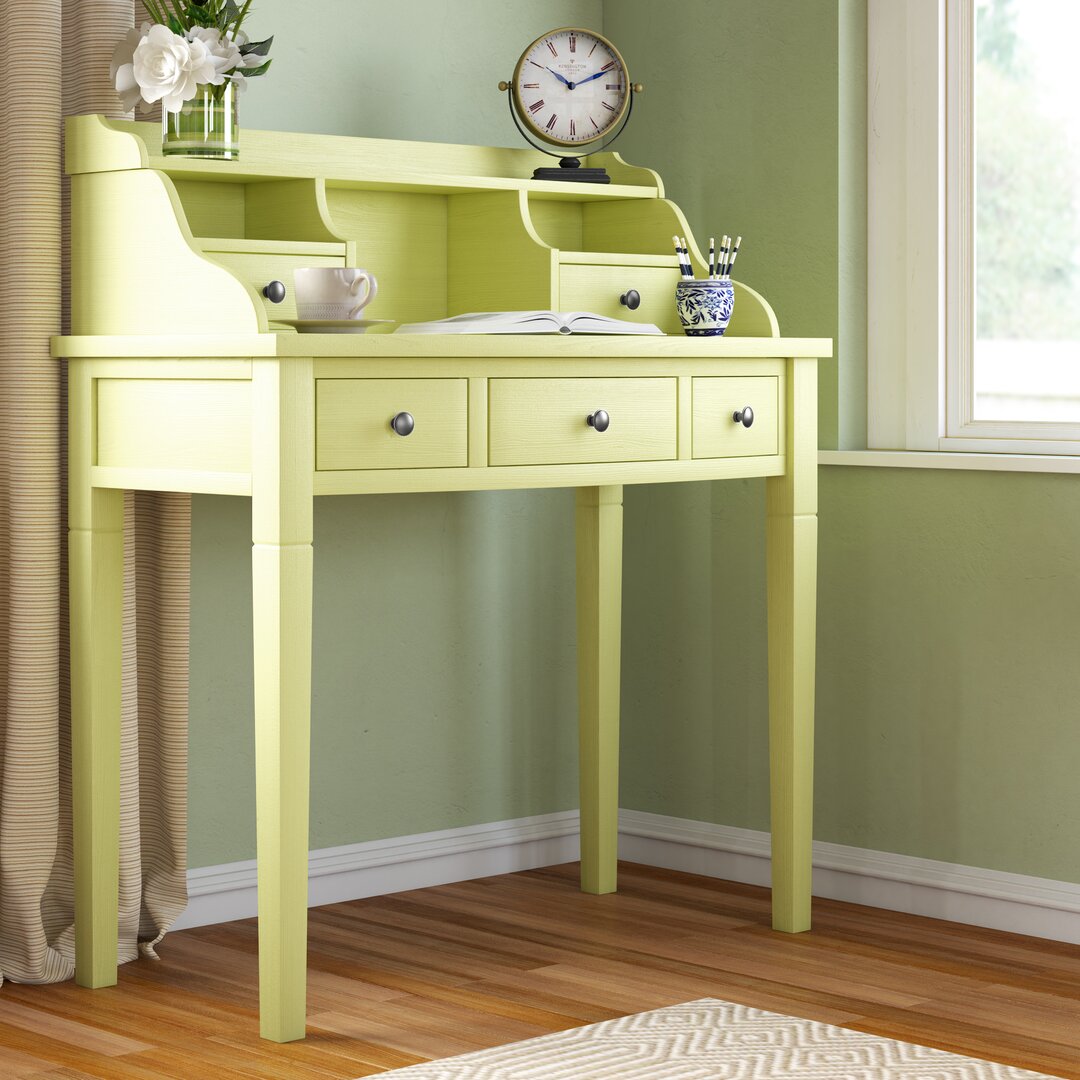 Paignt Secretary Desk with Hutch