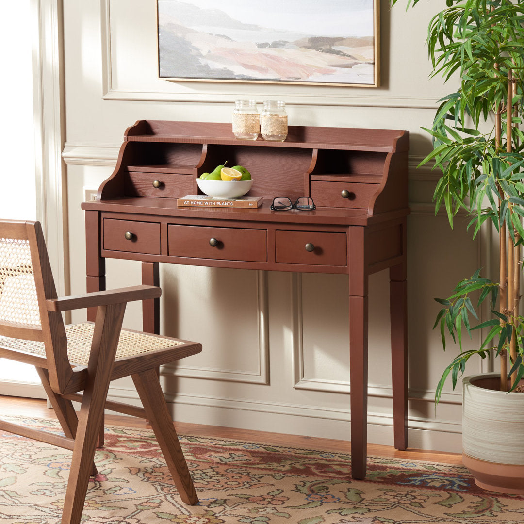 Paignt Secretary Desk with Hutch
