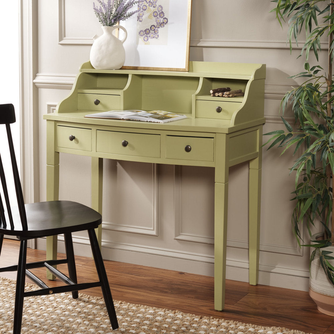 Paignt Secretary Desk with Hutch