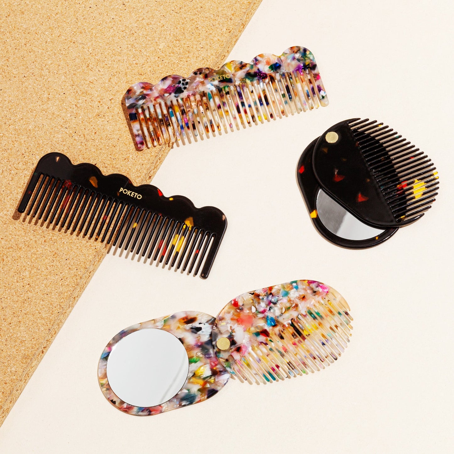 2 in 1 Pocket Comb Mirror in Multi Party