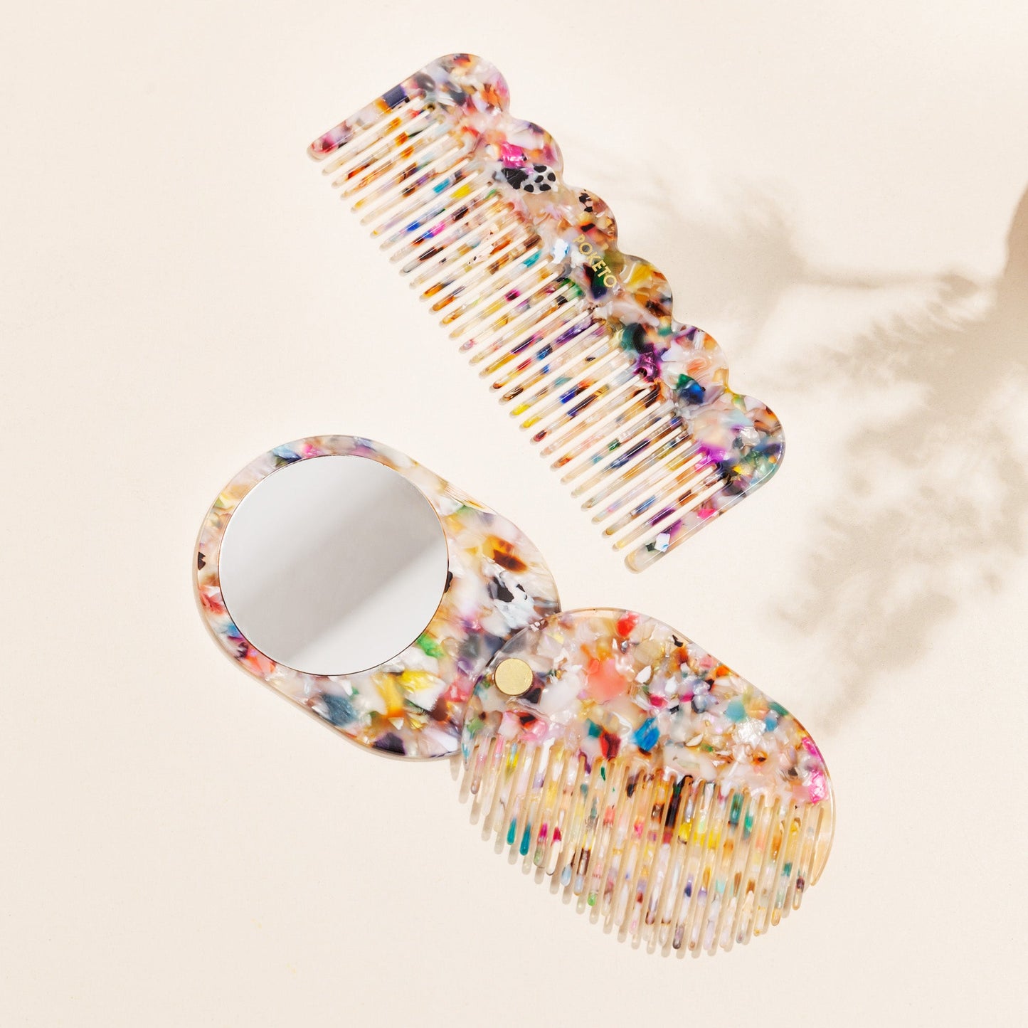 2 in 1 Pocket Comb Mirror in Multi Party