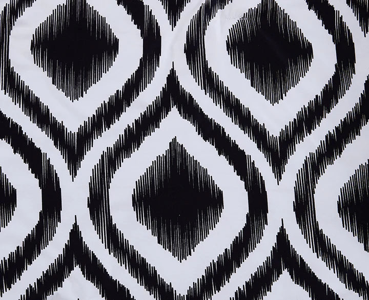 Cypress 7 Piece Bed in a Bag Comforter Set Black and White
