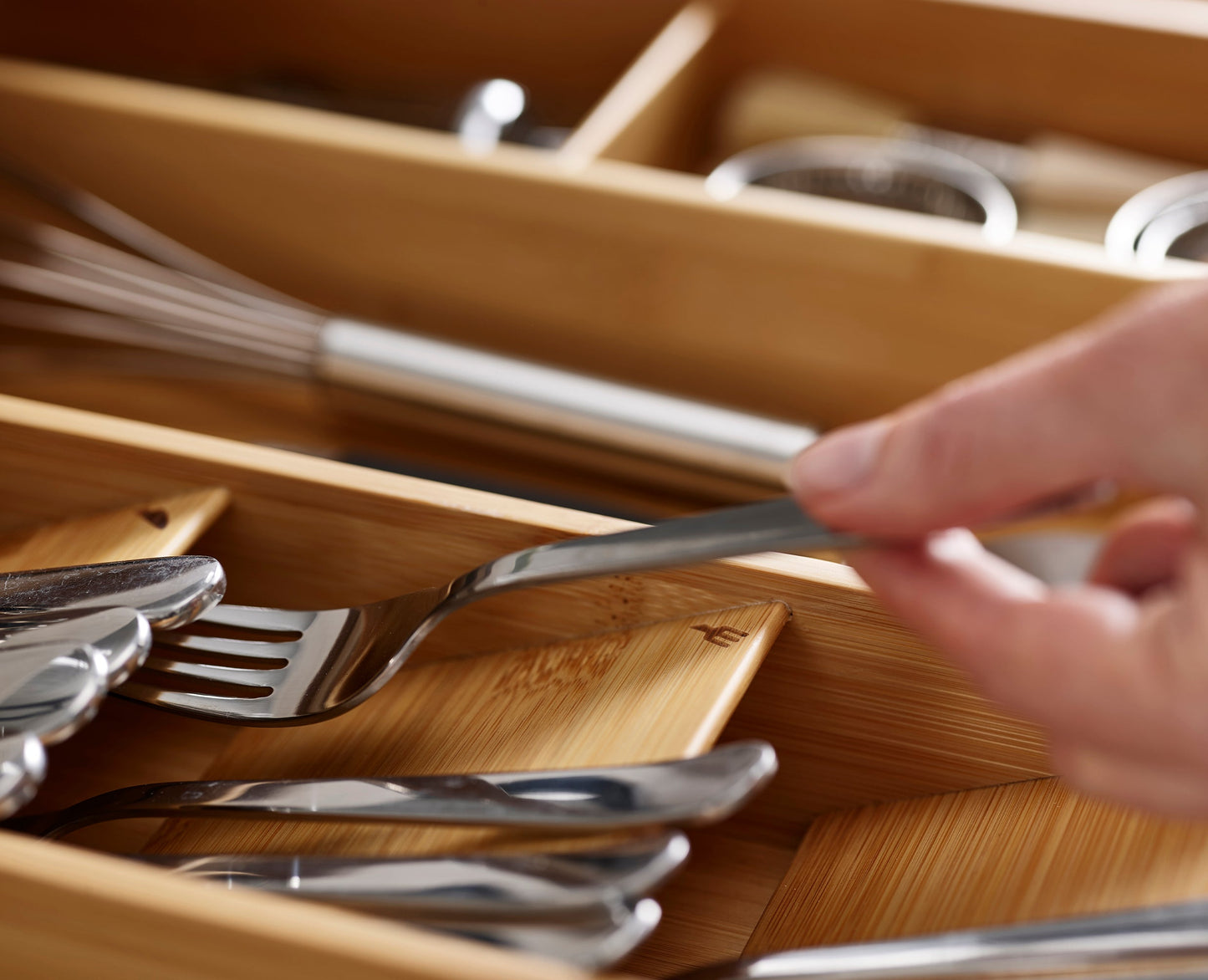 DrawerStore™ Bamboo Cutlery, Utensil & Gadget Organizer