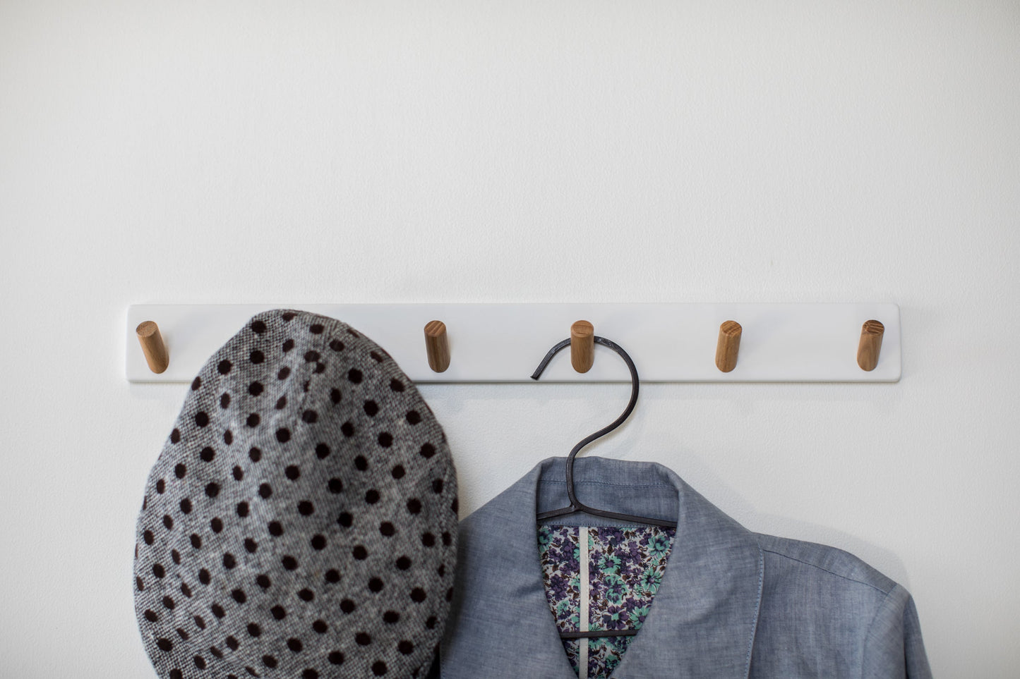 Wall-Mounted Coat Hanger - Steel + Wood