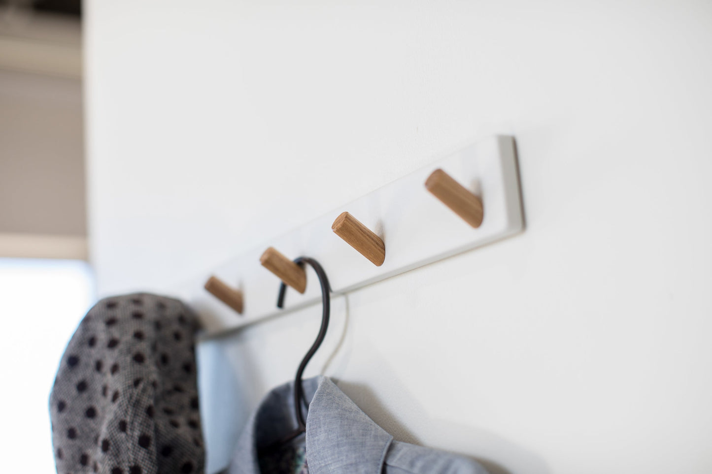 Wall-Mounted Coat Hanger - Steel + Wood